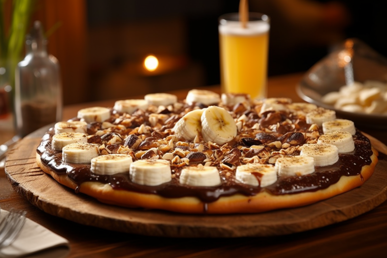 Indulge in Sweet Delight: The Banana and Nutella Pizza